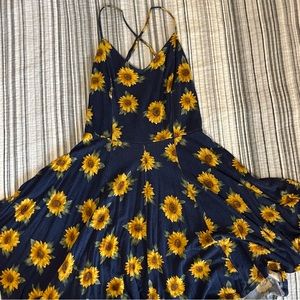 navy sunflower flowy small forever 21